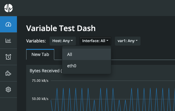 Custom Dashboard Select Variables